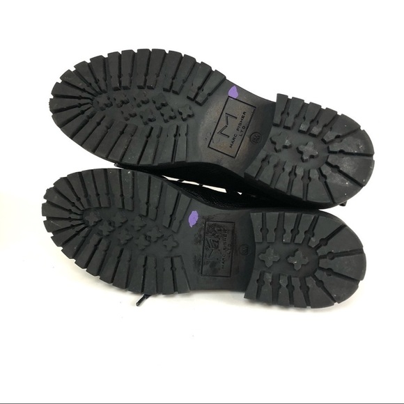 Marc Fisher LTD Nairy Hiking Combat Black Leather Shearling Thick Lug Boots Sz 8 - Picture 11 of 11